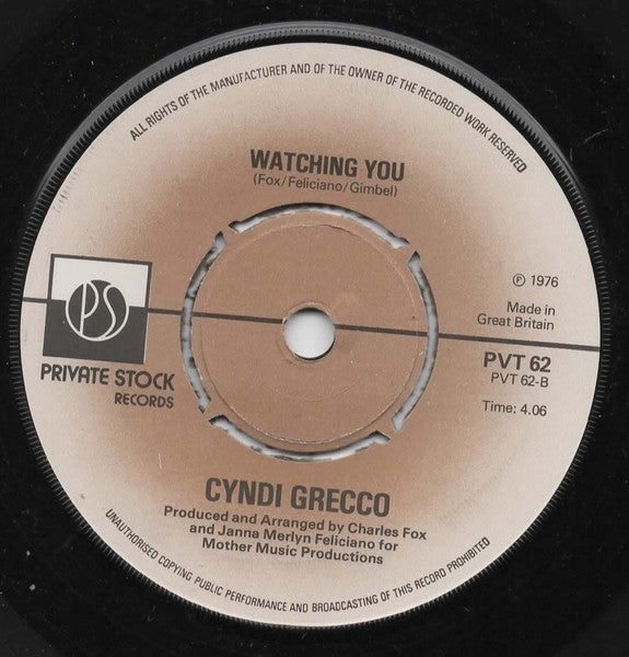 Cyndi Grecco : Making Our Dreams Come True (7", Promo)