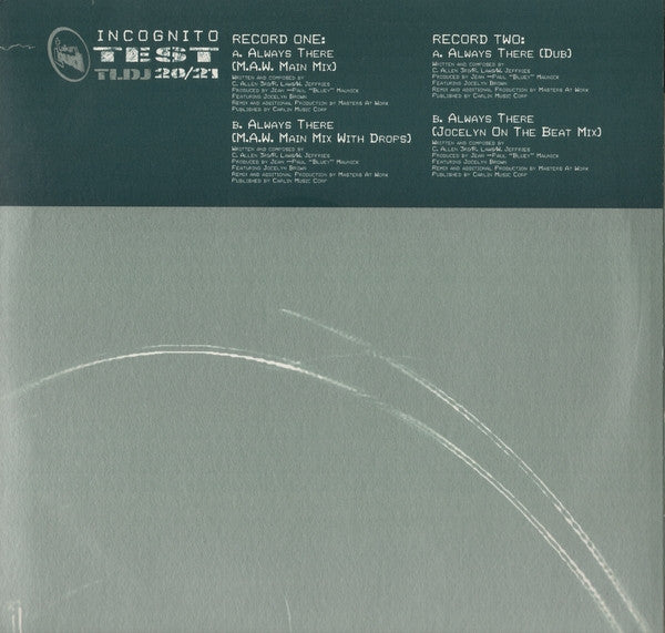 Incognito : Always There (2x12", TP)