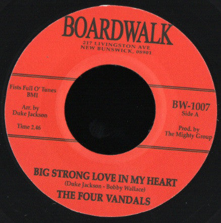 The Four Vandals : Big Strong Love In My Heart / Ten Times Out Of Ten (7")