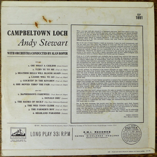 Andy Stewart : Campbeltown Loch (LP, Mono)