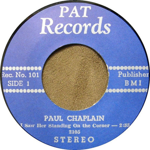 Paul Chaplain : I Saw Her Standing On The Corner (7", Single)