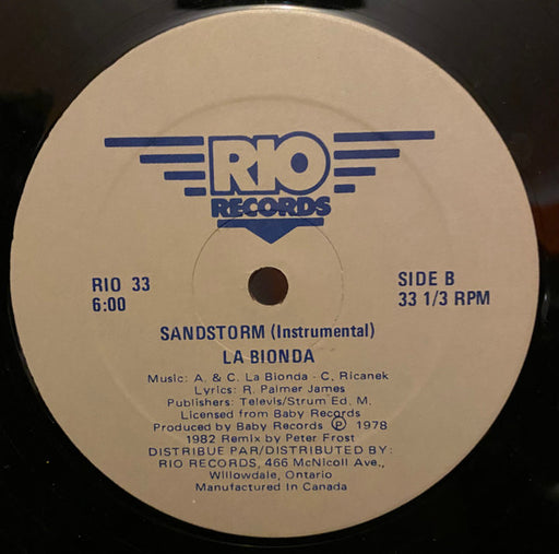 La Bionda : Sandstorm (12")