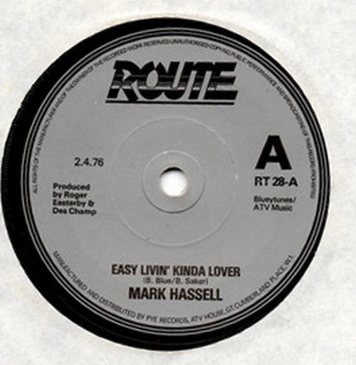 Mark Hassell : Easy Livin' Kinda Lover (7", Single, Promo)