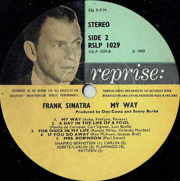 Frank Sinatra : My Way (LP, Album, Pic)