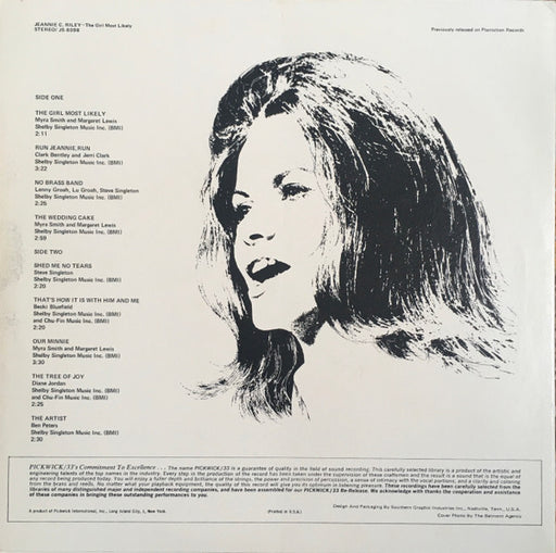Jeannie C. Riley : The Girl Most Likely (LP, Comp)