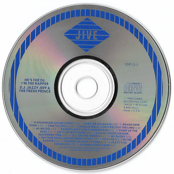 DJ Jazzy Jeff & The Fresh Prince : He's The DJ, I'm The Rapper (CD, Album)