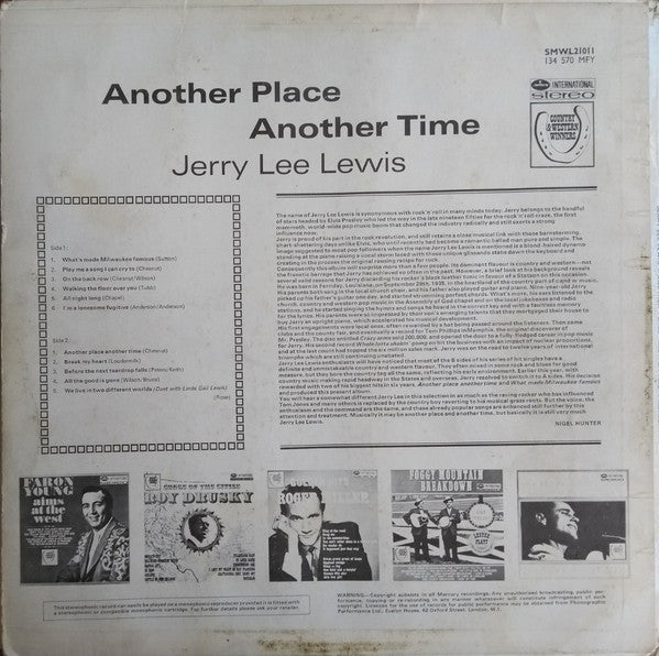 Jerry Lee Lewis : Another Place Another Time (LP, Album)