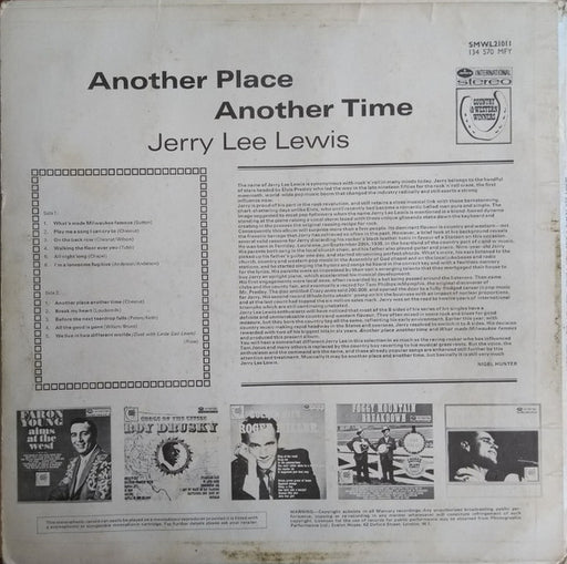 Jerry Lee Lewis : Another Place Another Time (LP, Album)
