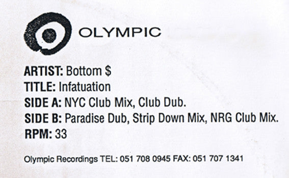 Bottom $* : Infatuation (12")