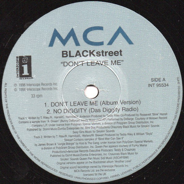 Blackstreet : Don't Leave Me (12")