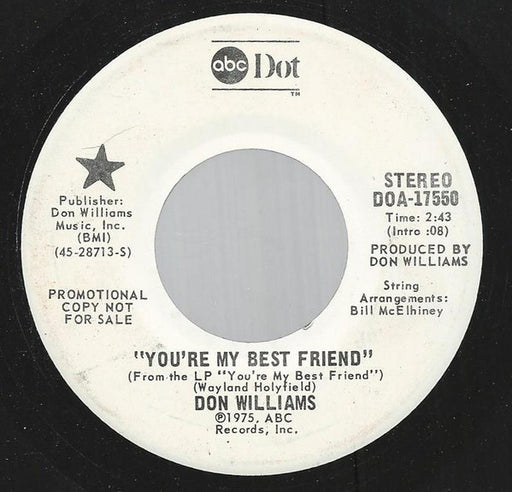 Don Williams (2) : You're My Best Friend (7", Single, Promo)