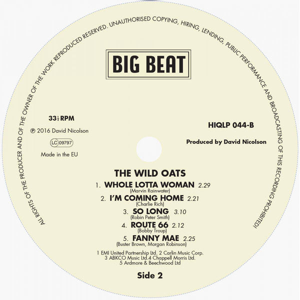 The Wild Oats : The Wild Oats (10", Comp)