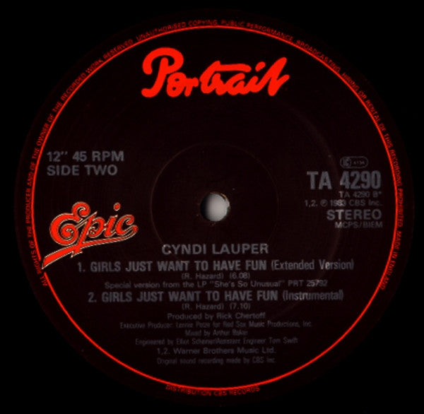 Cyndi Lauper : Time After Time (12", Single)