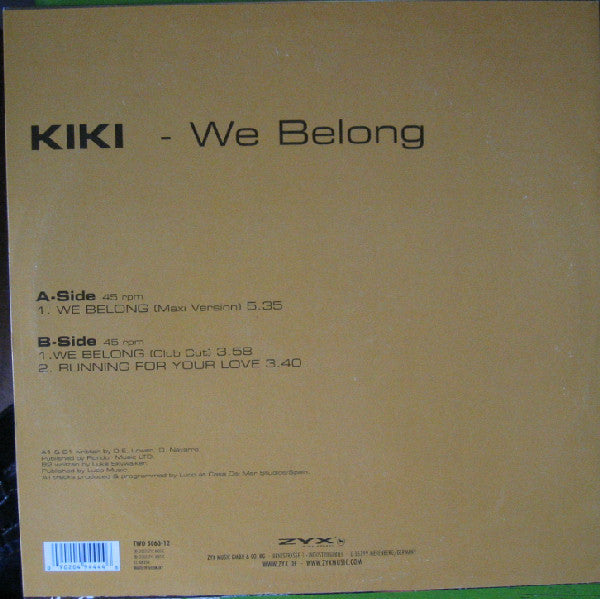Kiki (2) : We Belong (12", Maxi)