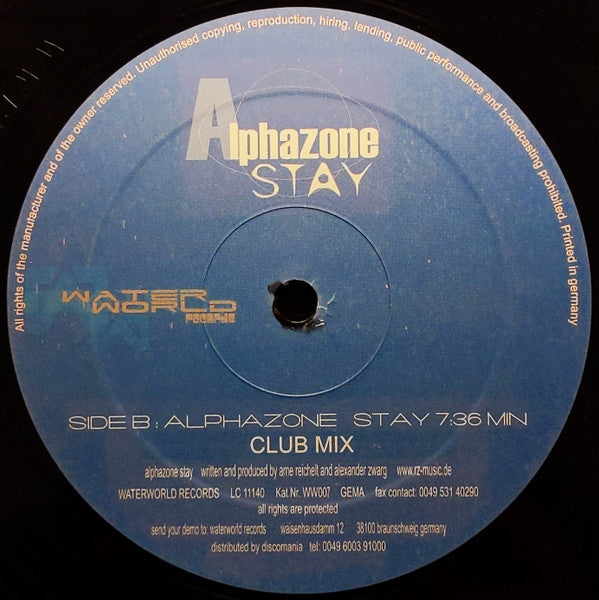 Alphazone : Stay (12")