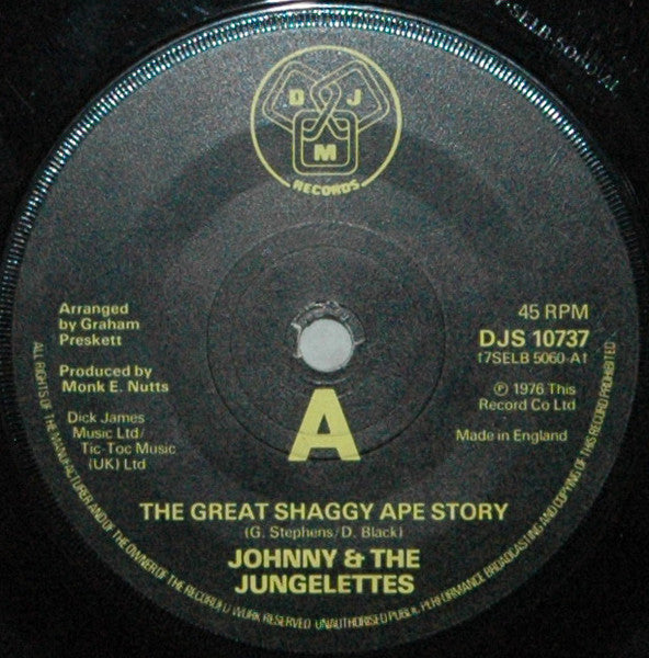 Johnny & The Jungelettes : The Great Shaggy Ape Story (7", Single)