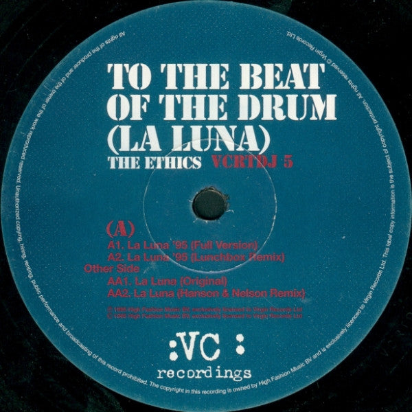 The Ethics : To The Beat Of The Drum (La Luna) (12", Promo)
