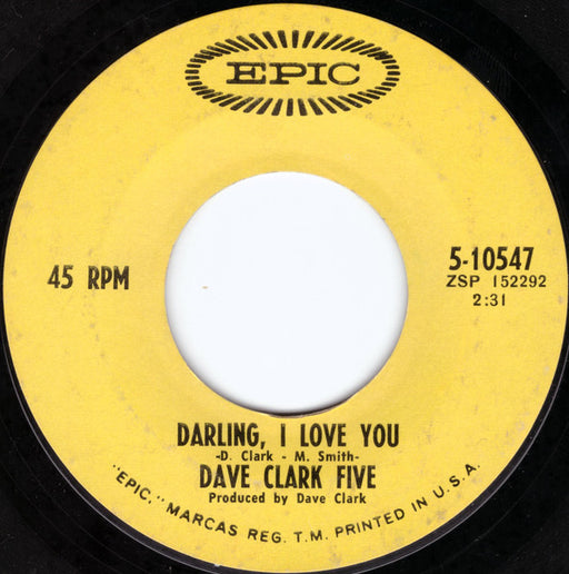 The Dave Clark Five : Bring It On Home To Me / Darling, I Love You (7", Single)