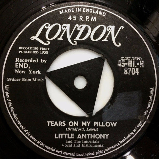 Little Anthony And The Imperials* : Tears On My Pillow (7", Single)