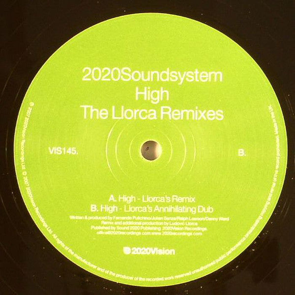 2020Soundsystem* : High (The Llorca Remixes) (12")