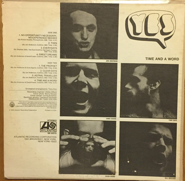 Yes : Time And A Word (LP, Album, RI )