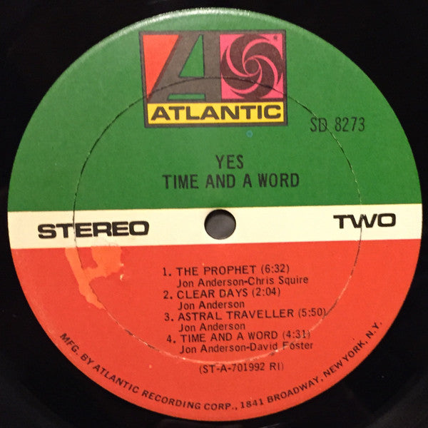 Yes : Time And A Word (LP, Album, RI )