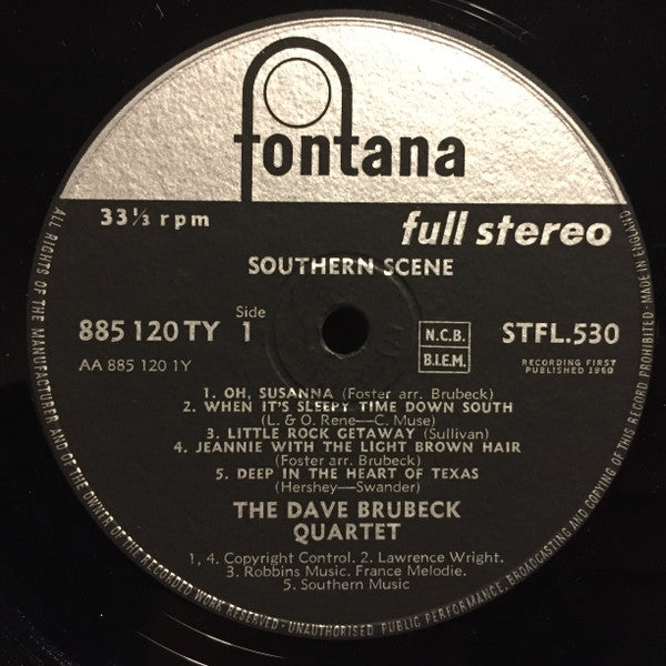 The Dave Brubeck Quartet : Southern Scene (LP, Album)