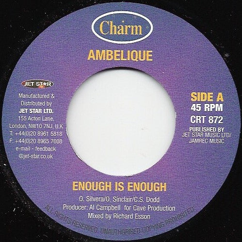 Ambelique : Enough Is Enough (7")