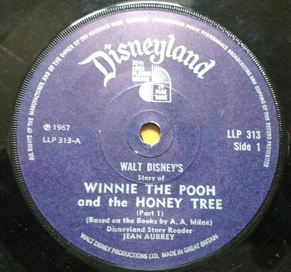Jean Aubrey : Story Of Winnie The Pooh And The Honey Tree (7", RP)