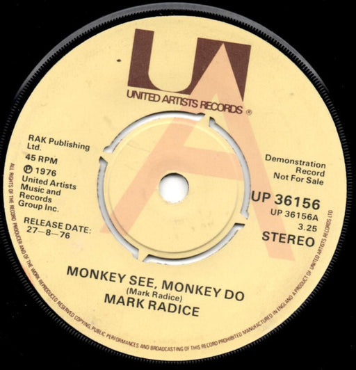 Mark Radice : Monkey See, Monkey Do (7", Promo)