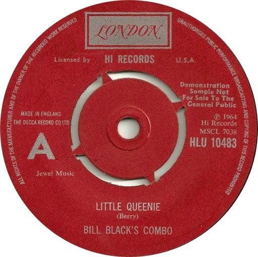 Bill Black's Combo : Little Queenie  (7", Single, Promo, RE)