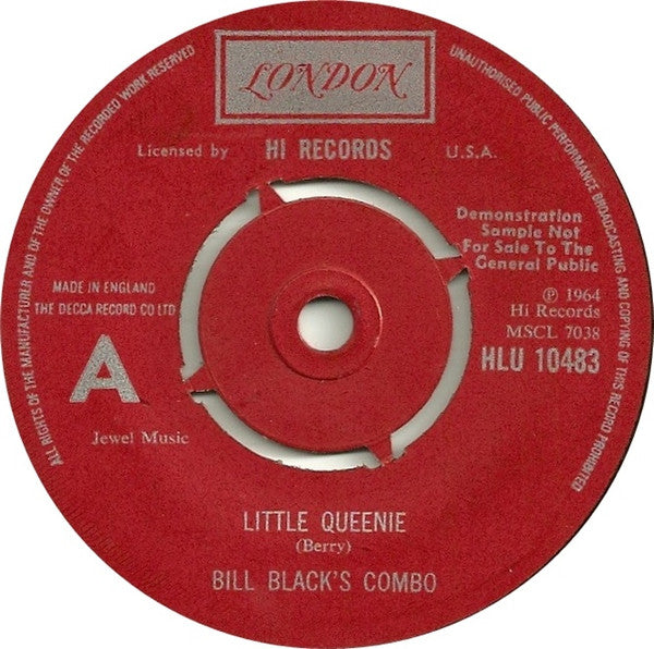 Bill Black's Combo : Little Queenie  (7", Single, Promo, RE)