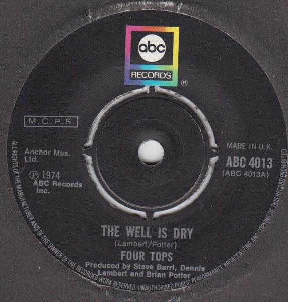 Four Tops : The Well Is Dry (7", Single, Pus)