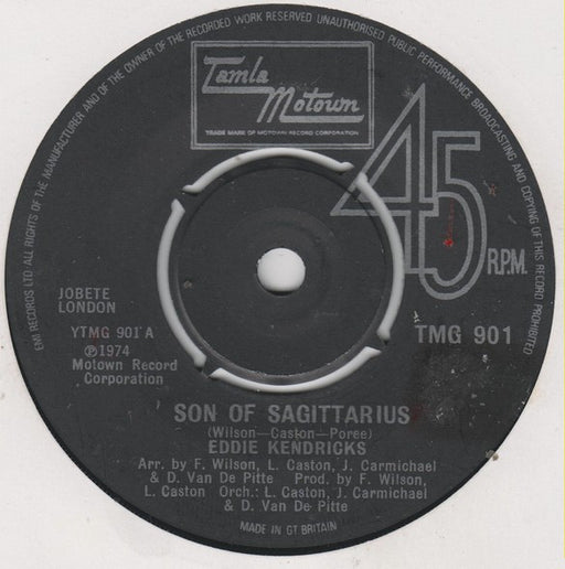 Eddie Kendricks : Son Of Sagittarius / Can't Help What I Am (7", Single)