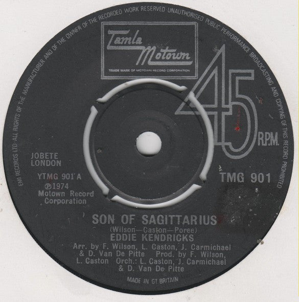 Eddie Kendricks : Son Of Sagittarius / Can't Help What I Am (7", Single)