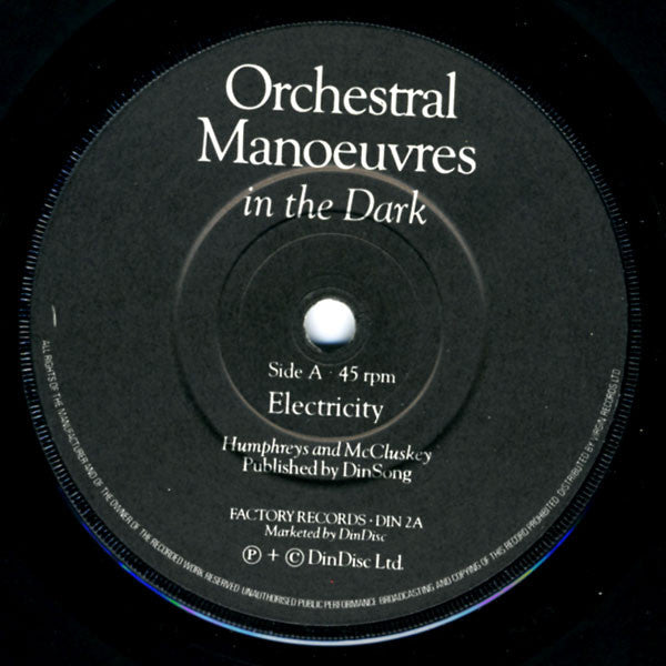 Orchestral Manoeuvres In The Dark : Electricity (7", Single, RE)