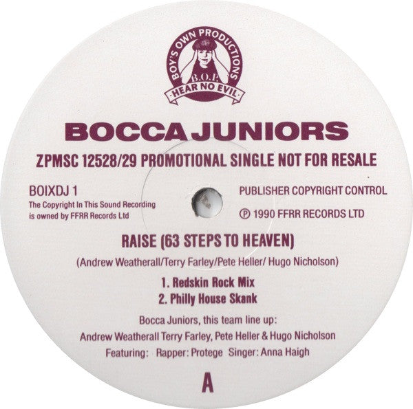 Bocca Juniors : Raise (63 Steps To Heaven) (12", Single, Promo)