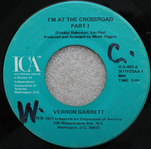 Vernon Garrett : I'm At The Crossroad (7", Single)