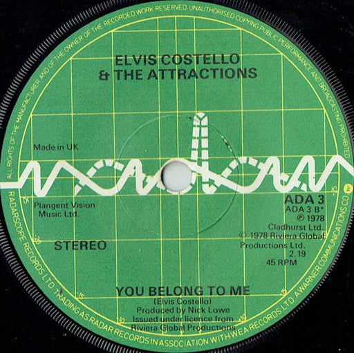 Elvis Costello & The Attractions : (I Don't Want To Go To) Chelsea (7", Single, RE, Sol)