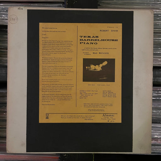Robert Shaw - Texas Barrelhouse Piano - Vinyl LP 18.11.23