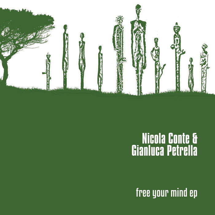Nicola Conte & Gianluca Petrella - Free Your Mind EP. This is a product listing from Released Records Leeds, specialists in new, rare & preloved vinyl records.