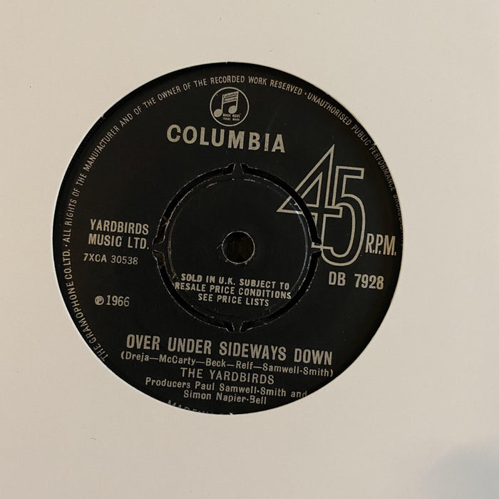 The Yardbirds - Over Under Sideways Down / Jeff's Boogie - 7" Vinyl. This is a product listing from Released Records Leeds, specialists in new, rare & preloved vinyl records.