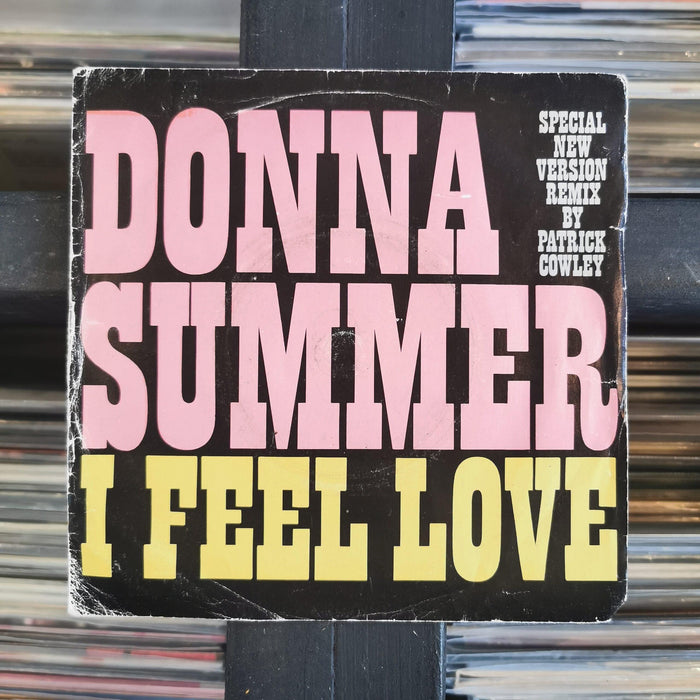 Donna Summer - I Feel Love (Remix By Patrick Cowley) - 7" Vinyl. This is a product listing from Released Records Leeds, specialists in new, rare & preloved vinyl records.