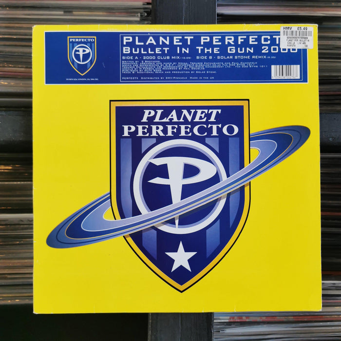 Planet Perfecto - Bullet In The Gun 2000 - 12". This is a product listing from Released Records Leeds, specialists in new, rare & preloved vinyl records.