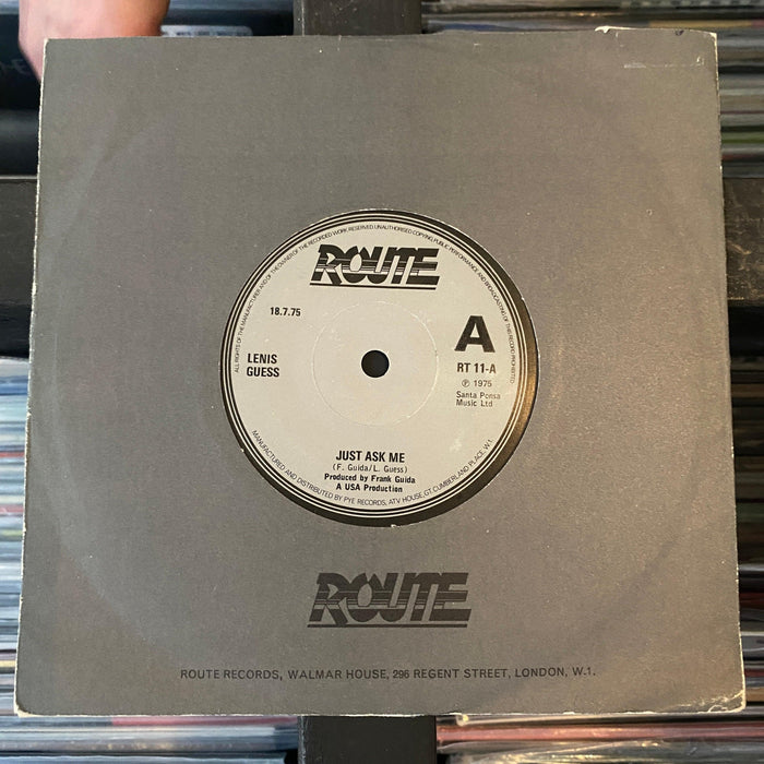 Lenis Guess - Just Ask Me - 7". This is a product listing from Released Records Leeds, specialists in new, rare & preloved vinyl records.