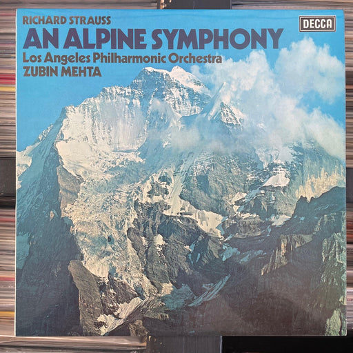 Richard Strauss, Los Angeles Philharmonic Orchestra, Zubin Mehta - An Alpine Symphony - Vinyl LP - 10.06.23. This is a product listing from Released Records Leeds, specialists in new, rare & preloved vinyl records.