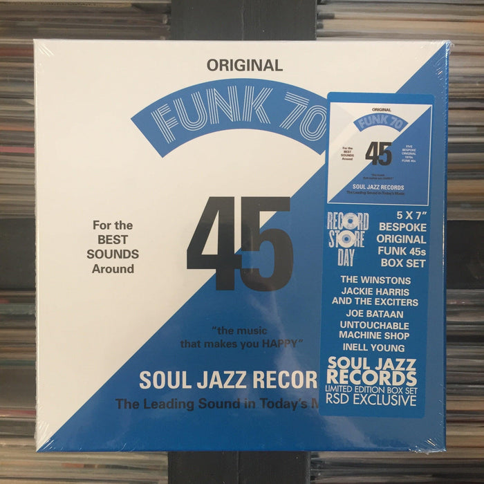 Soul Jazz Records Presents Funk 70 - 5 x 7" Box Set. This is a product listing from Released Records Leeds, specialists in new, rare & preloved vinyl records.