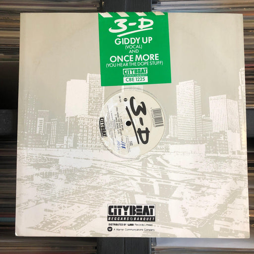 3-D - Giddy Up / Once More - 12" Vinyl. This is a product listing from Released Records Leeds, specialists in new, rare & preloved vinyl records.