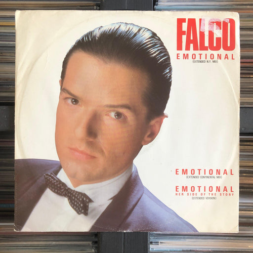 Falco - Emotional - 12" Vinyl. This is a product listing from Released Records Leeds, specialists in new, rare & preloved vinyl records.