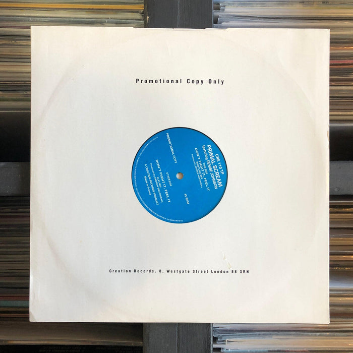 Primal Scream Featuring Denise Johnson - Don't Fight It, Feel It - 12" Vinyl Promo - 2nd Hand. This is a product listing from Released Records Leeds, specialists in new, rare & preloved vinyl records.
